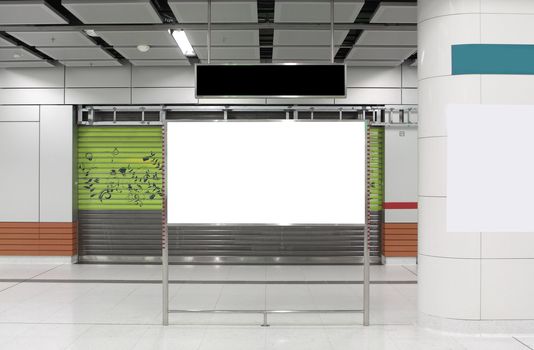 Billboard for advertisement use in a modern building 
