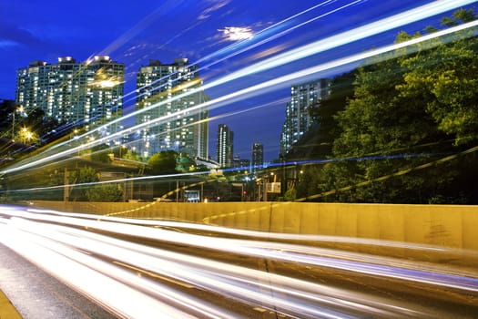 traffic in downtown of Hong Kong 
