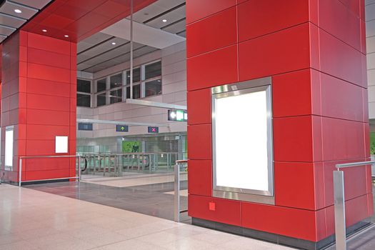 Large Billboard for advertisement use in a modern building 