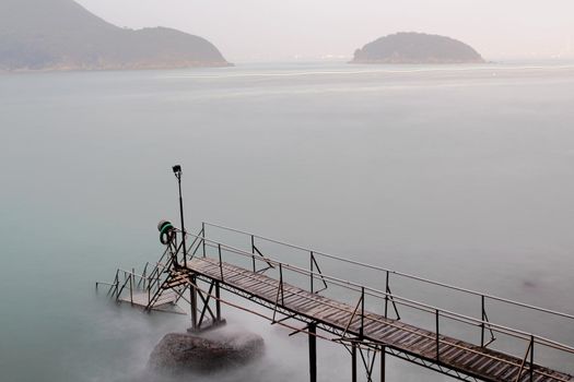 Bathing pavilion is a structure for bathing and swimming at a sea shore. The structure extended from shore into the sea with a large platform. Now, it is a history buildings in hong kong. 