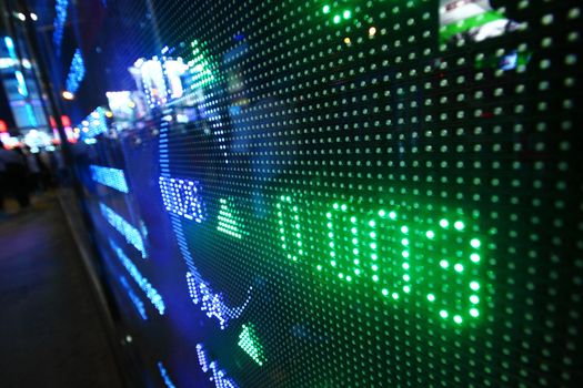 Colored ticker board at outdoor