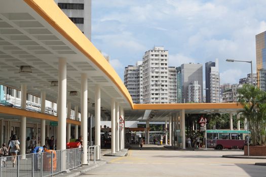bus terminal in Hong Kong. 