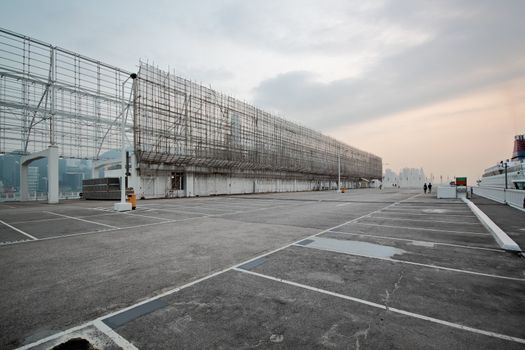 large numbered space parking lot 