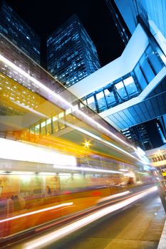 modern city traffic at night 