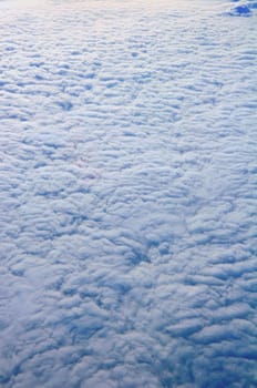 Texture of clouds viewed from a plane