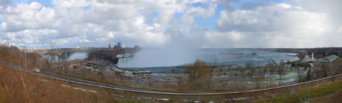 Panorama of Canadian Niagara Falls
