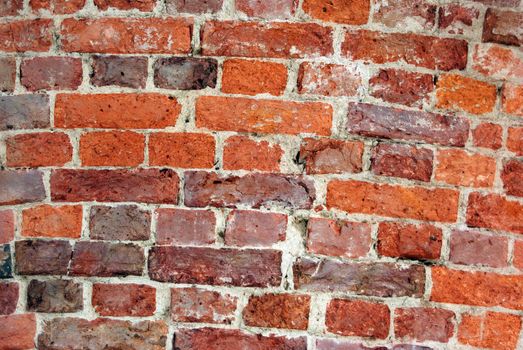 Texture of old weathered brick wall for backgrounds