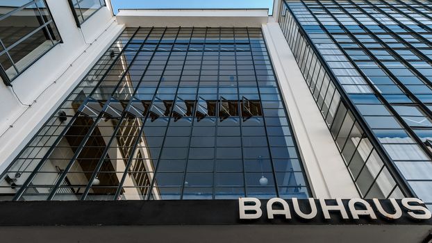 Bauhaus Dessau main building, entrance.