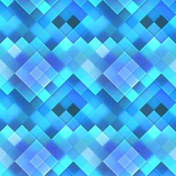 Blue Dynamic Squares Bitmap Seamless Pattern 