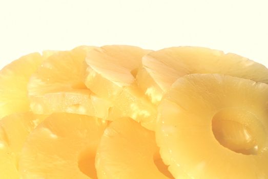 yellow canned pineapple rings, vegetarian food  