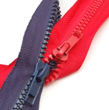 Zipper on white background