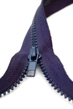 Zipper on white background