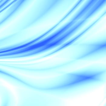 abstract waves, overflowing the tints of blue color on a white background