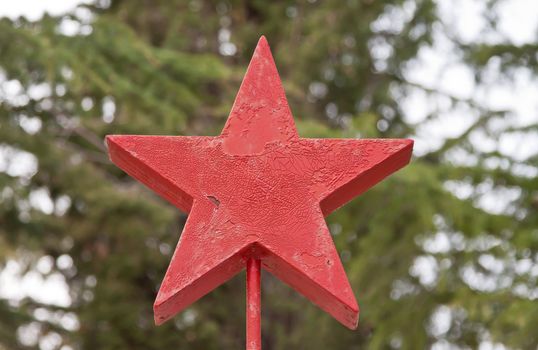 red star like a symbol of antifascism