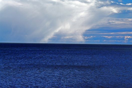 An early spring storm over the Bay of Fundy