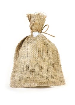 linen packet for different potion or dried herbage