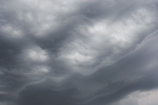 Shot of the dark clouds before rain
