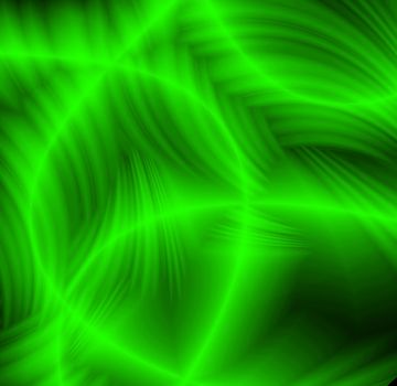Freakish abstract green patterns on a black background