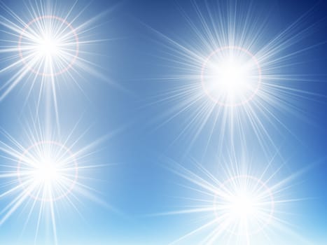 dark blue night sky shined by bright, white stars