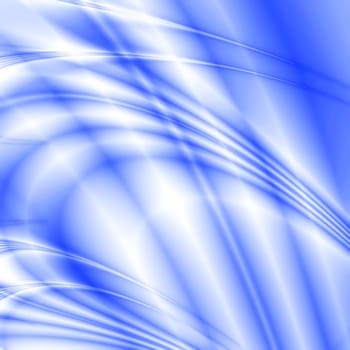 abstract waves, overflowing the tints of blue color on a white background