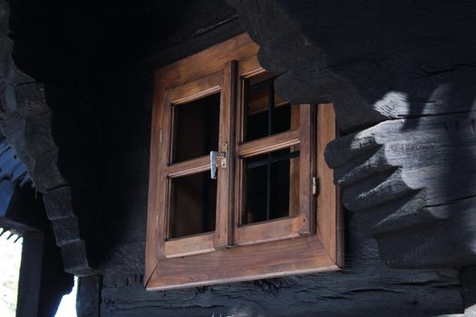 old rotten window and wall in Felix in Romania