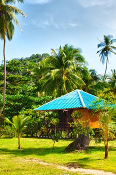 beautiful bungalow resort in jungle, Krabi, Thailand