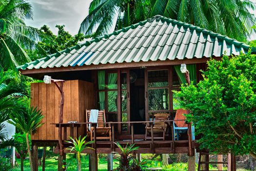 beautiful bungalow resort in jungle, Krabi, Thailand