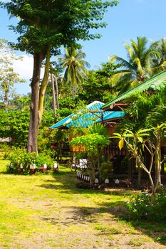 beautiful bungalow resort in jungle, Krabi, Thailand