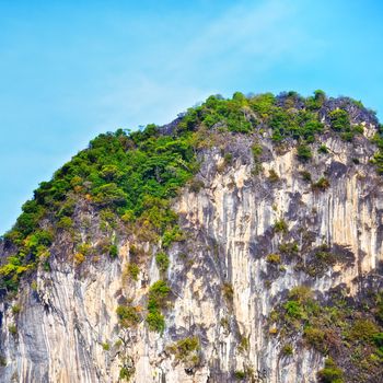 mountains with green trees in Krabi, Thailand