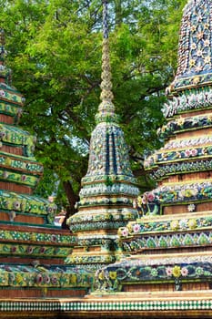 Wat Po temple fragment in Bangkok, Thailand