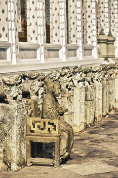 stone statue in Wat Arun, Bangkok, Thailand