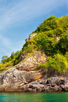 sea shore with jungle, Andaman Sea, Thailand