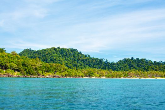 sea shore with jungle, Andaman Sea, Thailand
