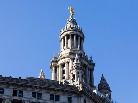 Statue of Civic Fame on roof of Municipal Building in New York City