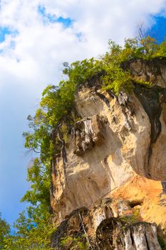 mountains with green trees in Krabi, Thailand