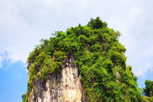 mountains with green trees in Krabi, Thailand