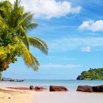 tropical sand beach in Andaman Sea, Thailand