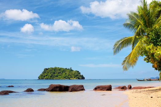 tropical sand beach in Andaman Sea, Thailand