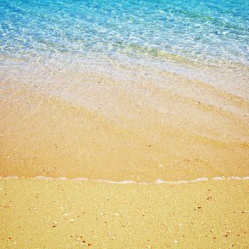 beach and tropical sea at sunny day