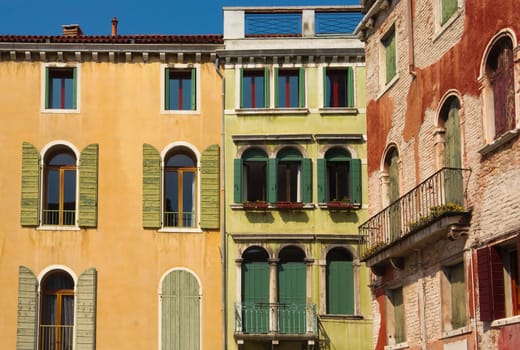 Facades and windows in Venice