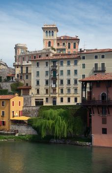 View of the town of Bassano del Grappa in Italy