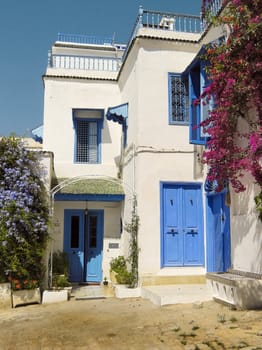 Courtyard house in Sidi Bou Said in Tunisia