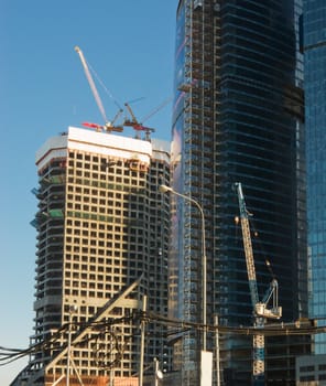 View of Moscow business center "Moscow-city"