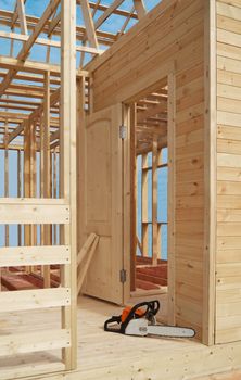 Construction of wooden frame houses