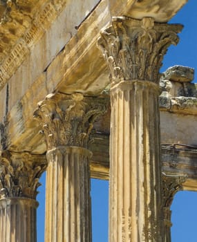 Ruins of anchient roman city Dougga in Tunisia