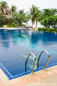 Swimming pool near the the beach.