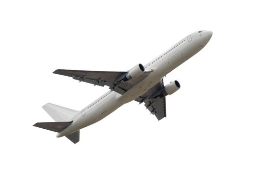 photo of airplane isolated over white background