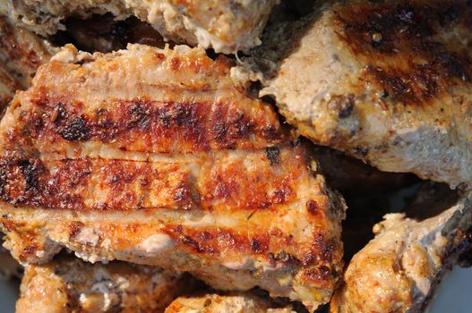 appetizing barbeque slices