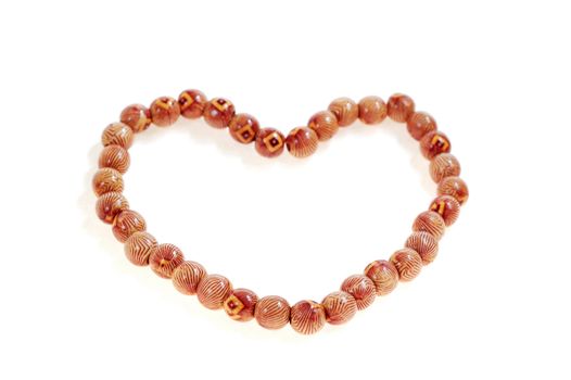 Beads shaped as a heart