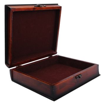 dark brown box opened. isolated over white background